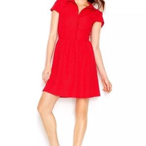 BNWT Kensie Go Red For Women Textured Dot Dress Size XL